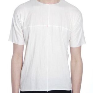 MA+ Maurizio Amadei Men One Piece Cross White T Shirt